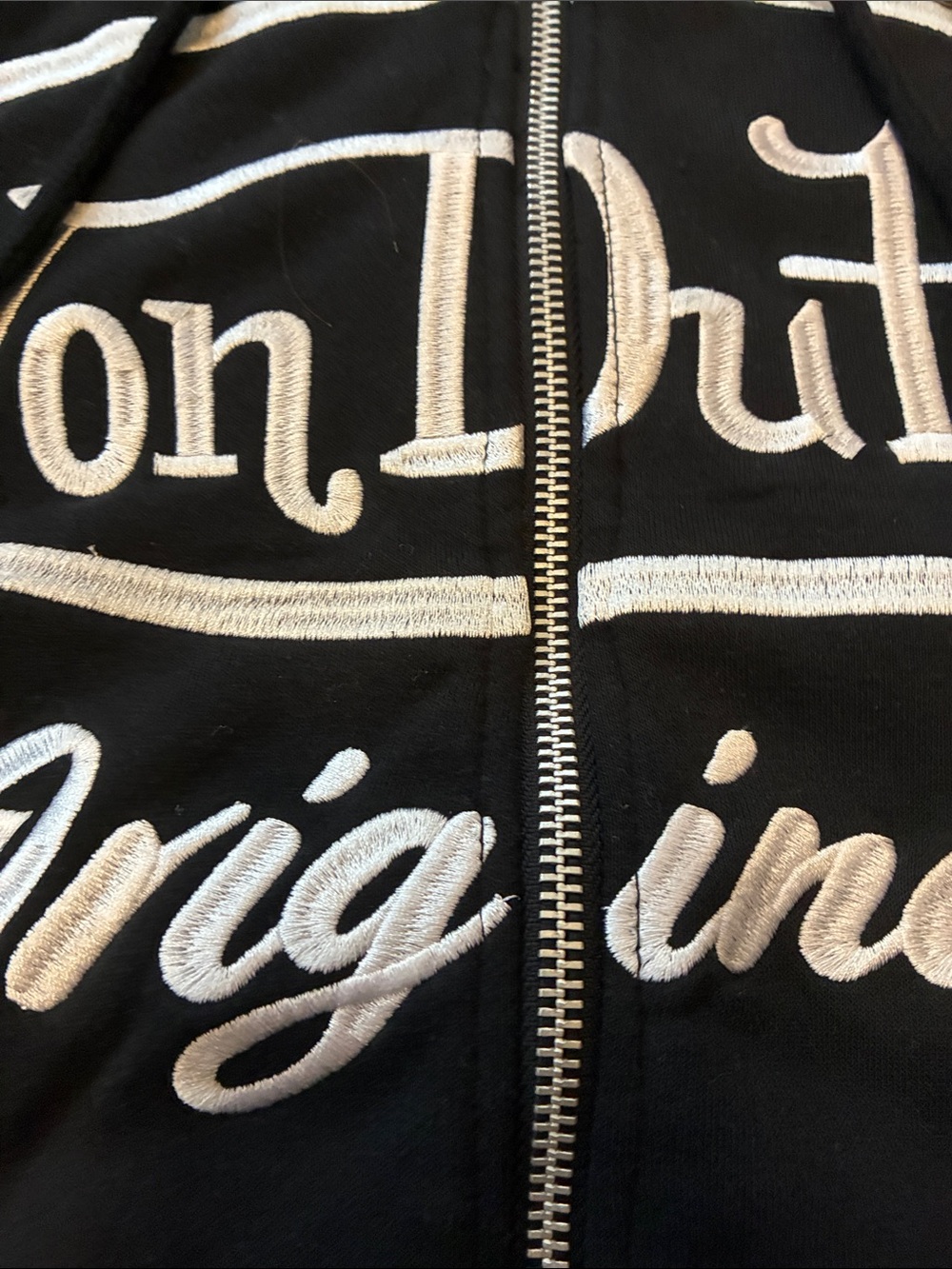 Von Dutch Mens Zip Hoodie with Embroidered Logo - Picture 2 of 4